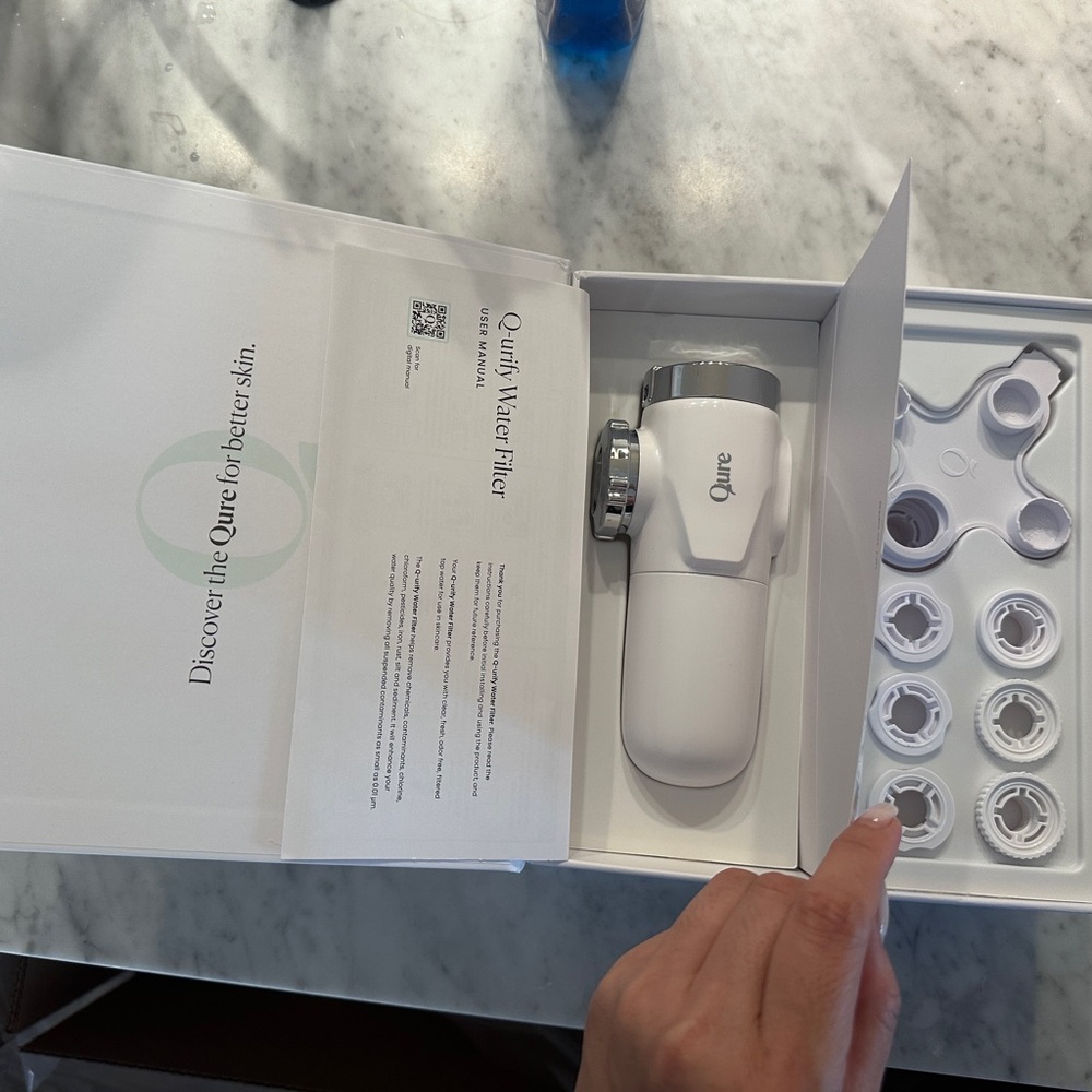 New In Box Qure Q-urify Water Filter System For Skincare Acne Care